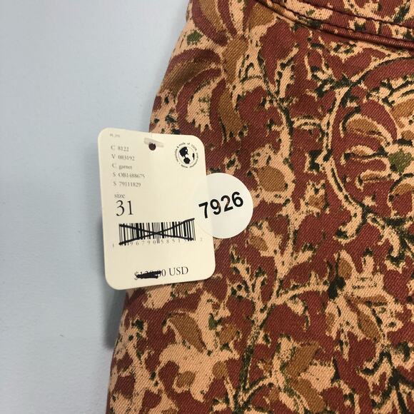 NWT Free People CRVY Wild Honey Printed Floral Flare Jeans Multicolor 31 - Picture 8 of 8